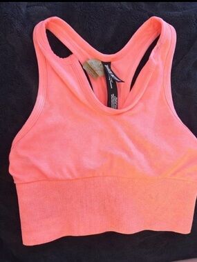 PINK Racerback Sports Bra - Coral Pink
